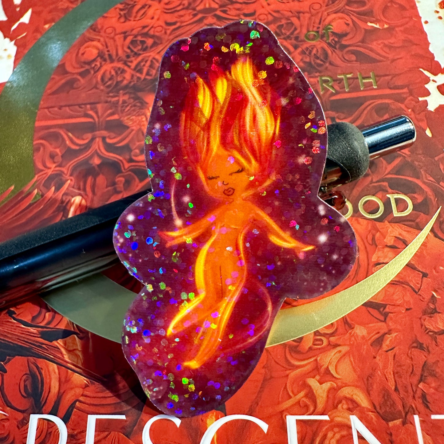 Fire Sprite - Holo Overlay Sticker