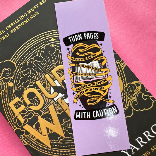 Turn Pages With Caution Bookmark