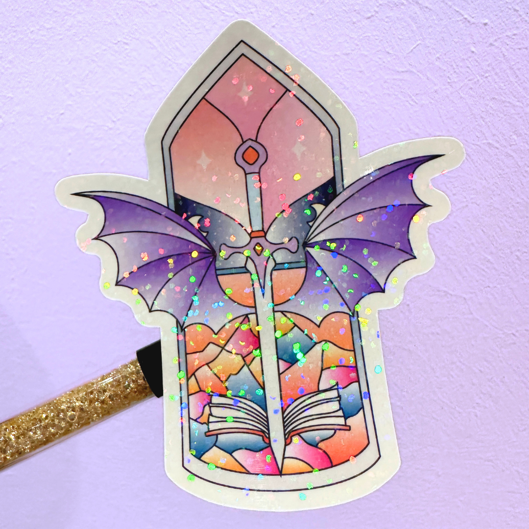 Court of Dreams Stained Glass - Holo Overlay Sticker