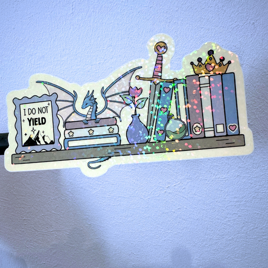 Fantasy Book Shelf - Holo Overlay Sticker