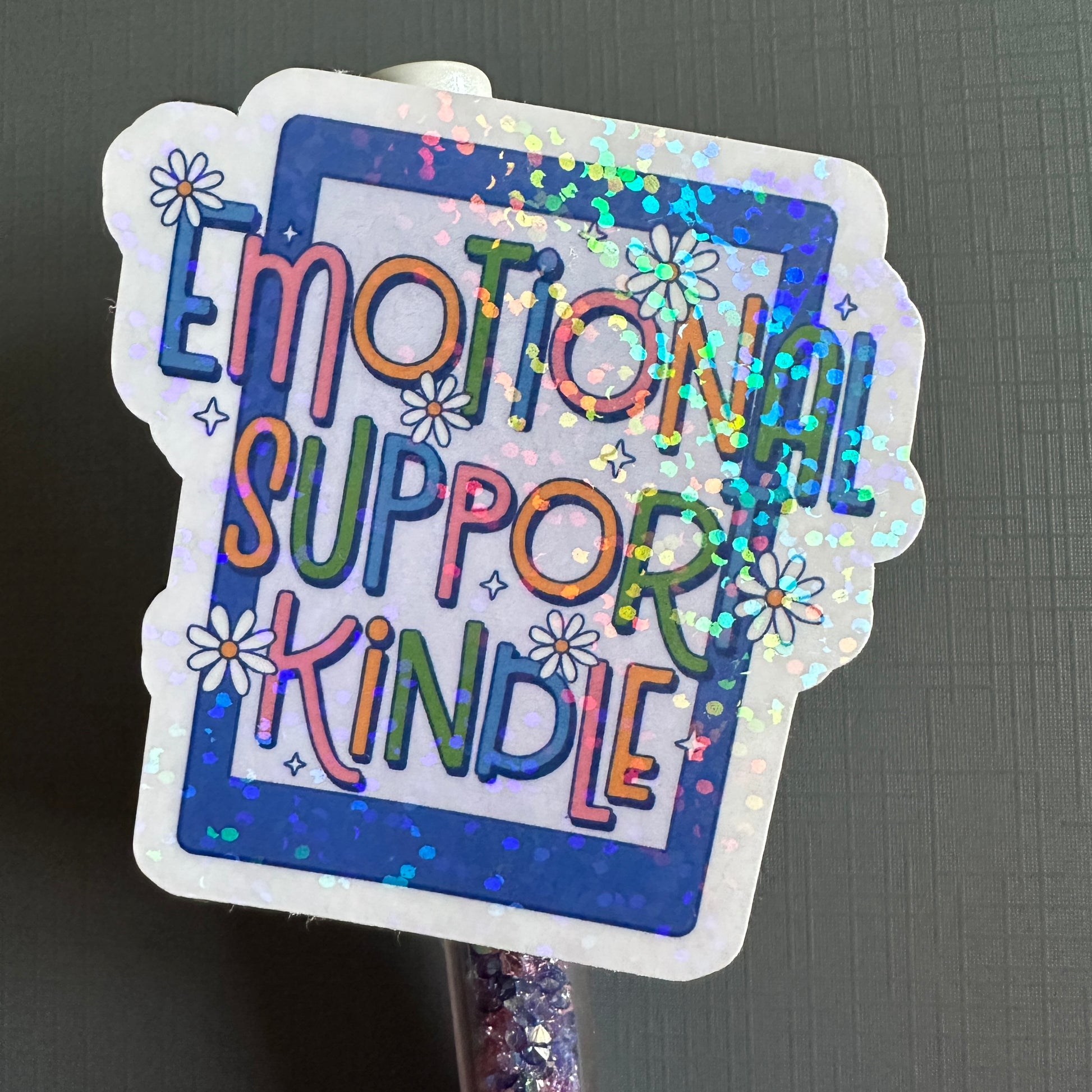 Neutral Emotional Support Kindle Pop Socket Cover Sticker 