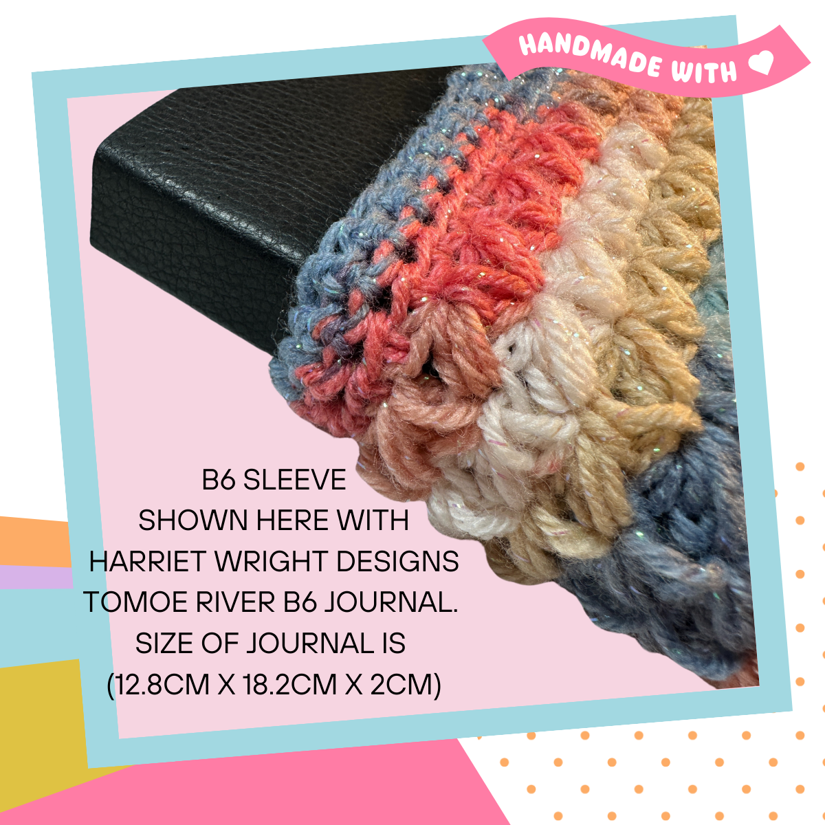Desert Sparkle Crochet B6 Journal Sleeve