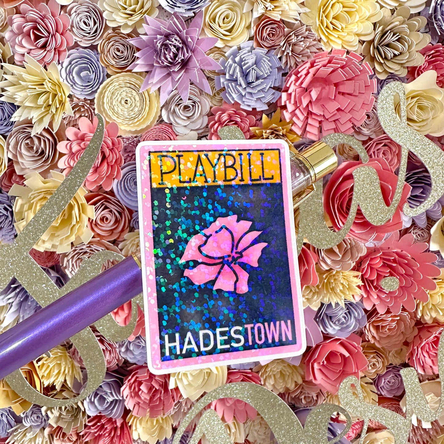 Hadestown Playbill - Holo Overlay Sticker