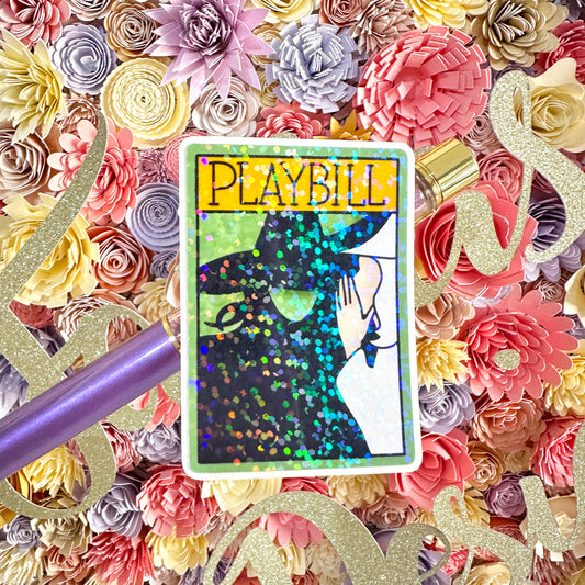 Wicked Playbill - Holo Overlay Sticker