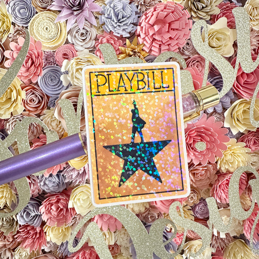 Hamilton Playbill - Holo Overlay Sticker