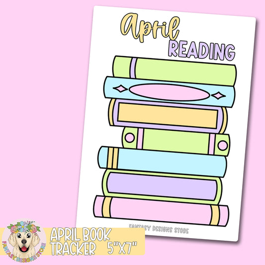 April Reading Tracker 5x7" Sticker