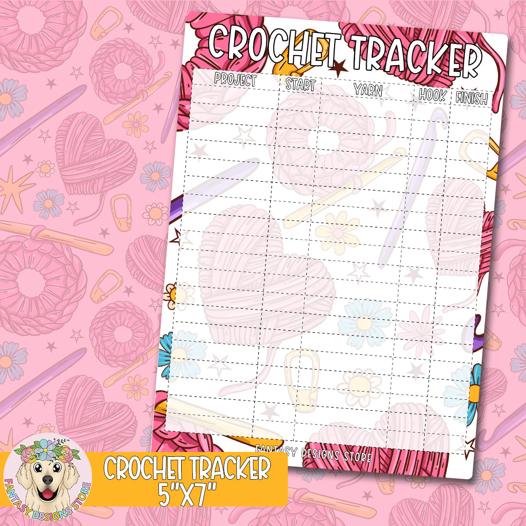 Crochet Tracker -  5x7" Sticker