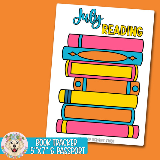 July Reading Tracker Sticker