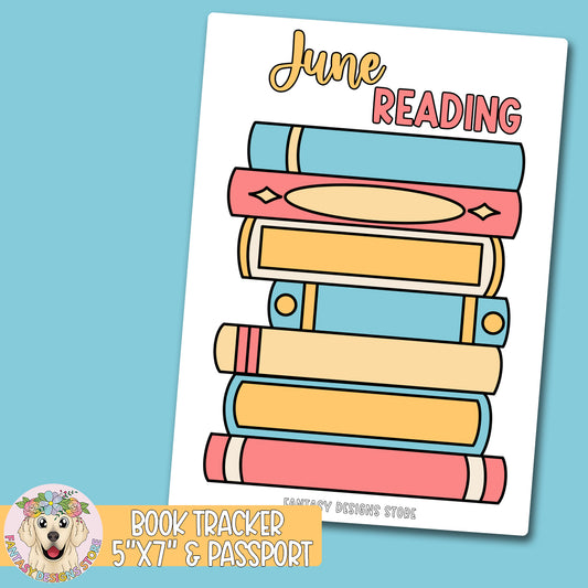 June Reading Tracker Sticker