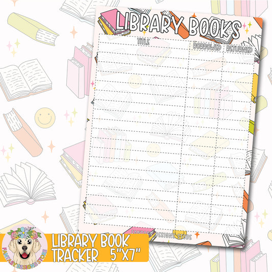 Library Book Tracker 5x7" Sticker