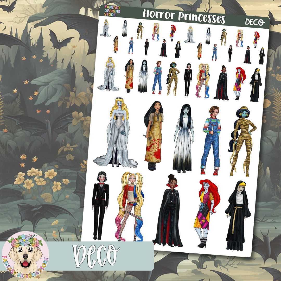 Horror Princesses Deco Sheet