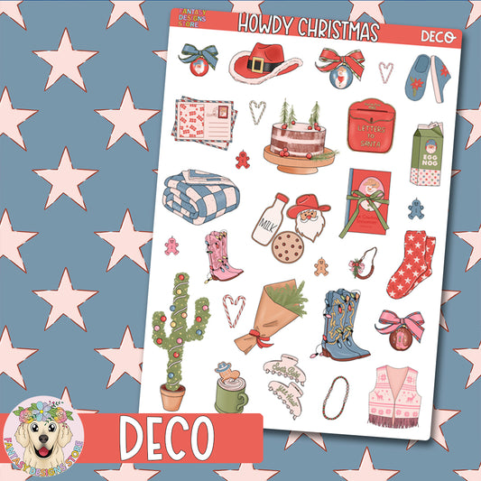 Howdy Christmas Deco Sheet