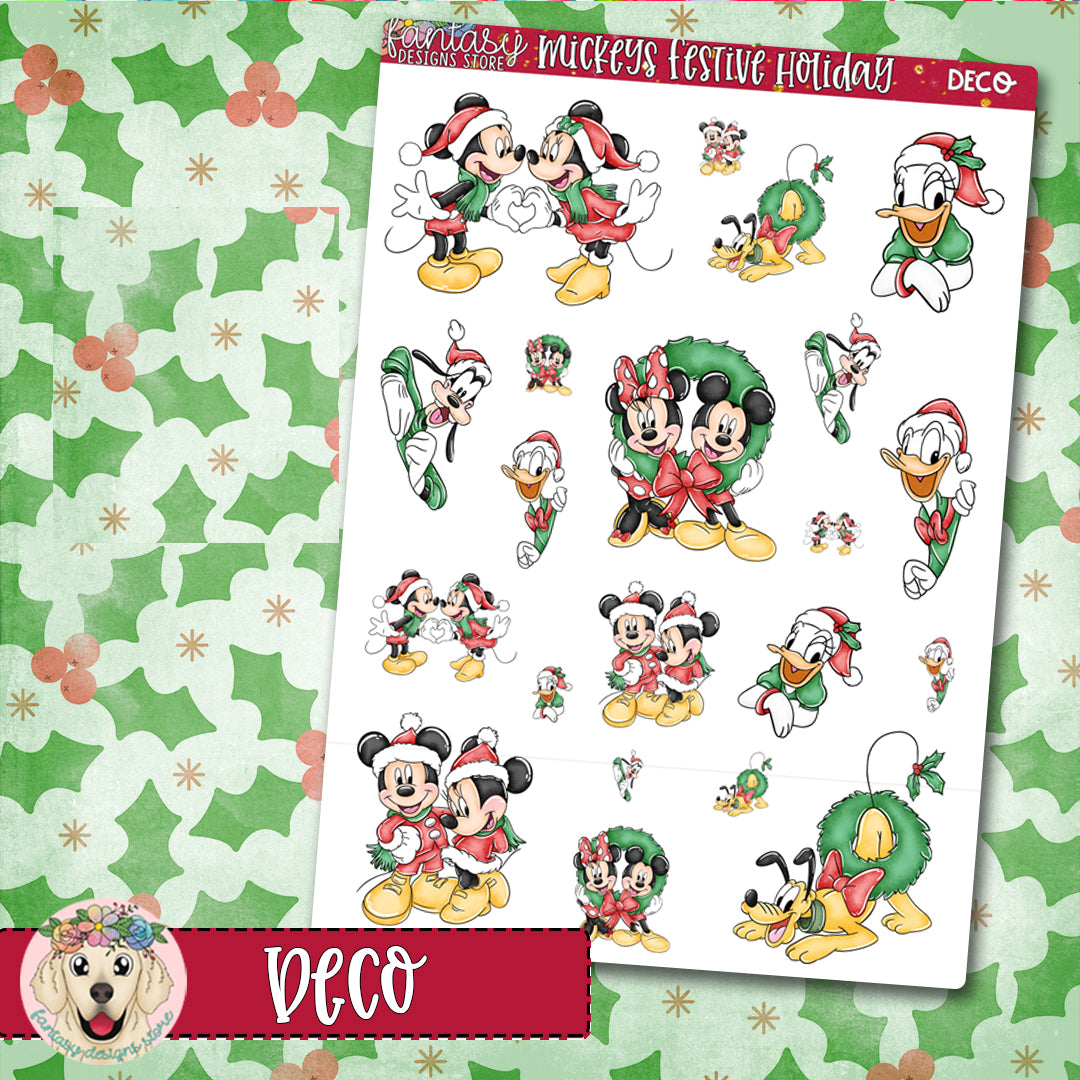 Mickeys Festive Holiday Deco Sheet