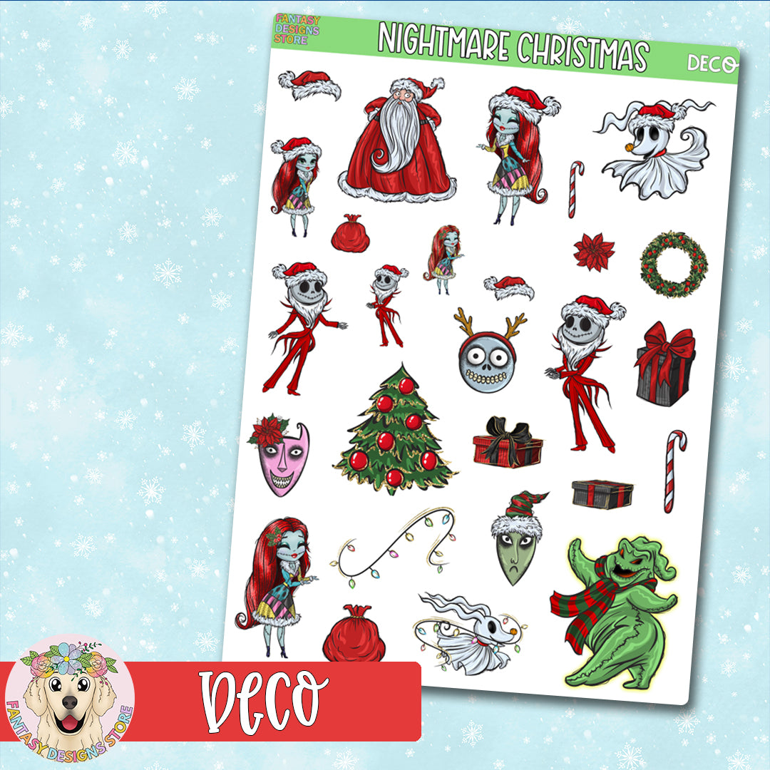 Nightmare Christmas Deco Sheet