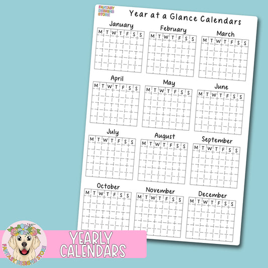 Year at a Glance Calendars