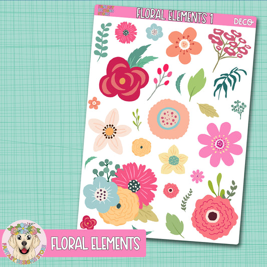 Floral Elements V1 Decorative Stickers