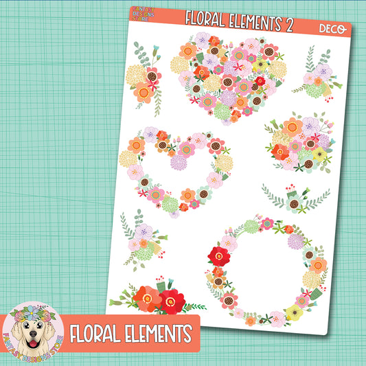 Floral Elements V2 Decorative Stickers