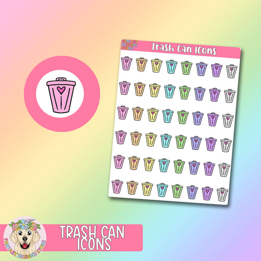 Trash Can Functional Icons