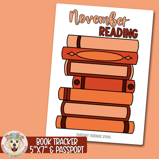 November Reading Tracker Sticker