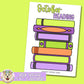October Reading Tracker Sticker