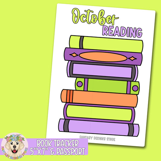 October Reading Tracker Sticker