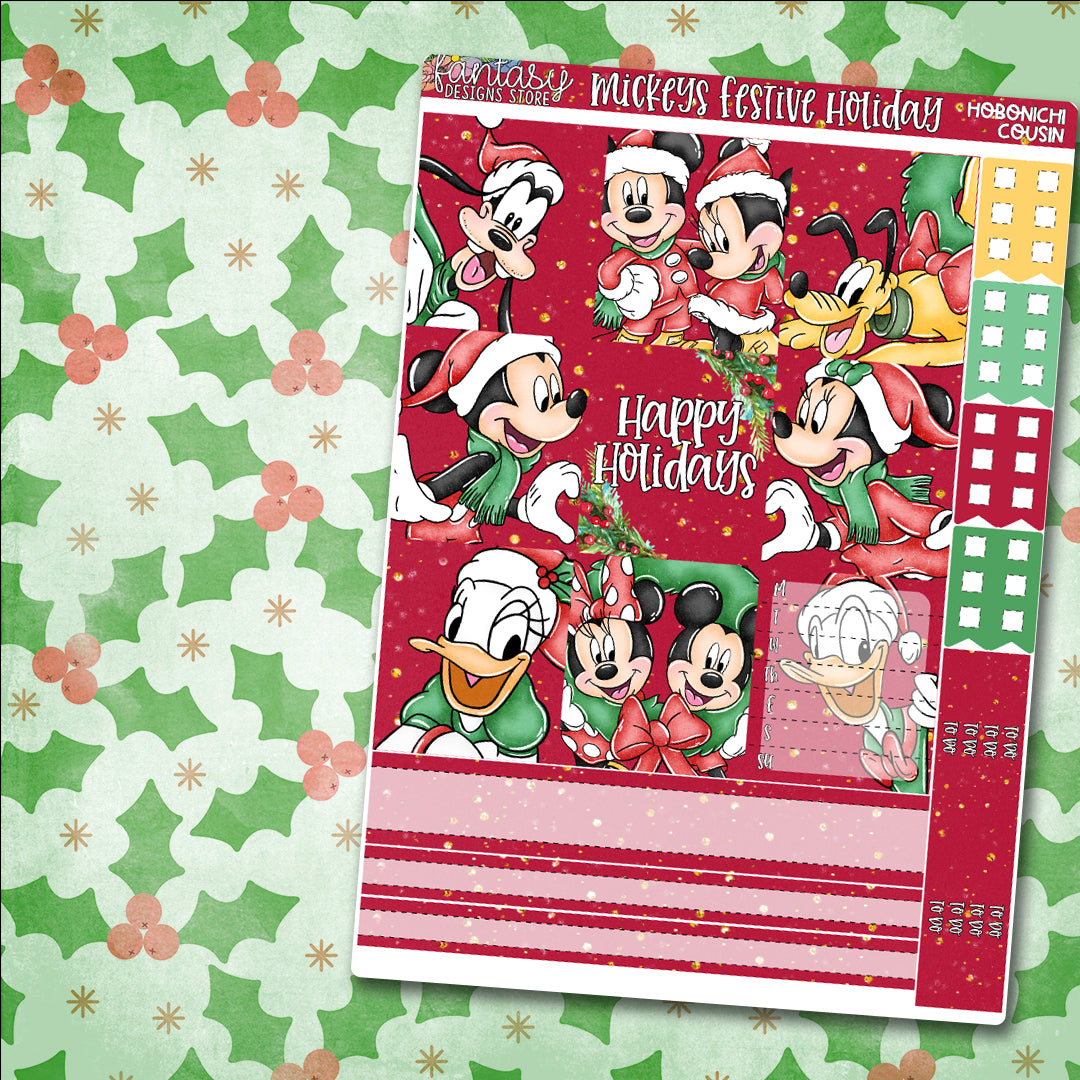 Mickeys Festive Holiday - Hobonichi Cousin Kit